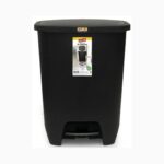 Glad XL Trash Can, Plastic Step-on Kitchen Trash Can, with Clorox Odor Defense, Black-1