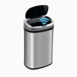 NiamVelo Kitchen Trash Can - 13 Gallon Stainless Steel, Touch-Free & Motion Sensor, Anti-Fingerprint Design-1
