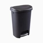 Rubbermaid Classic 13 Gal Step-On Trash Can with Lid - Stainless-Steel Pedal, Kitchen Waste Bin-1